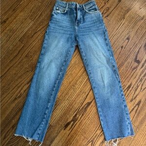 Zara Light Blue Straight Leg Jeans